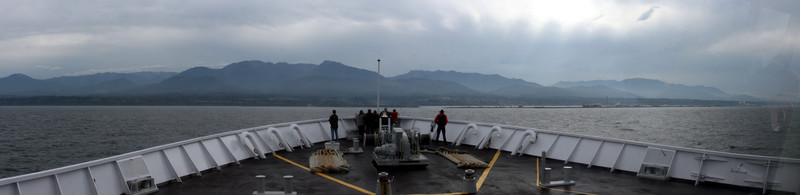 [Over the Prow Approaching Port Angeles]