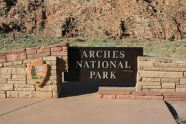 [Entrance to Arches NP]