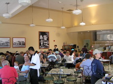[Interior of Fenton's. Note the brand new 1940s decor after the 2001 fire.]