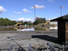 [Flooded Football Field, Foothill College]