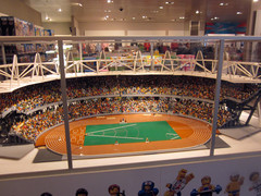 [The closest I got to Olympic Stadium was this Lego in a John Lewis department store.]