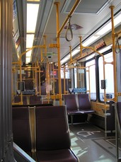 [Interior of MAX Train from Airport]