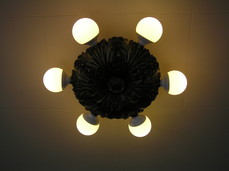 [Funny Light Fixture on the Staircase]