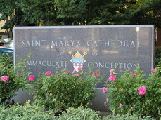 [Sign in front of St. Mary's]