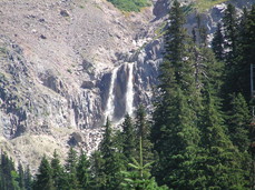 [Waterfall on the Muddy River, Far Up Mt. Hood]