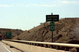 [Entering California]